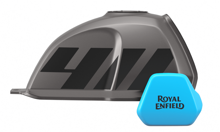 royal enfield scram 411 Graphite blue colour tank