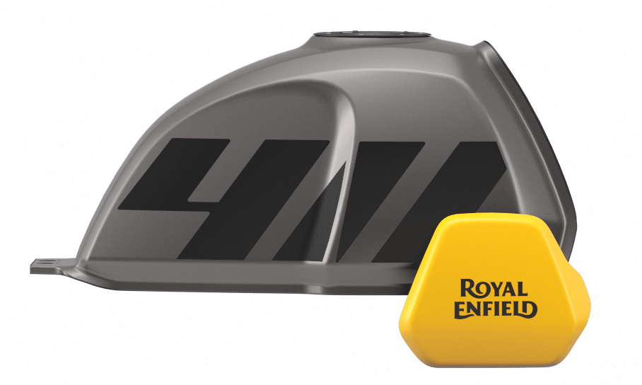 royal enfield scram 411 Graphite yellow colour tank