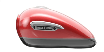 royal enfield Meteor 350 supernova red colour tank