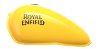 royal enfield Meteor 350 fireball yellow colour tank