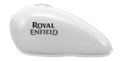 royal enfield Meteor 350 fireball white custom colour tank