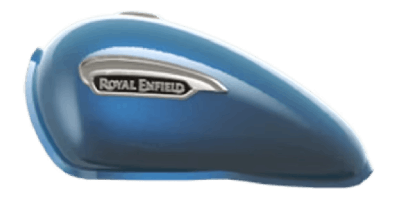 royal enfield Meteor 350 stellar blue colour tank