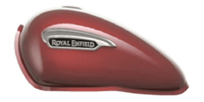 royal enfield Meteor 350 stellar red colour tank